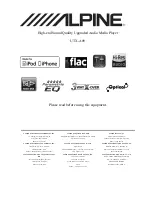 Alpine UTX-A09 Operating Instructions Manual preview