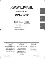 Alpine Vehiclehub Pro VPA-B222 Owner'S Manual предпросмотр