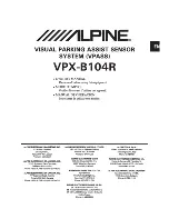 Предварительный просмотр 1 страницы Alpine VPX-B104R Owner'S Manual