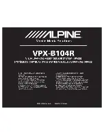 Preview for 28 page of Alpine VPX-B104R Owner'S Manual