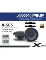 Preview for 4 page of Alpine X-S65 Manual