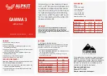 Alpkit GAMMA 3 Instructions preview