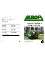 Alroh RESIDENTIAL CYLINDER MOWER Owner'S Manual preview