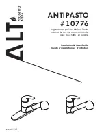 Preview for 1 page of ALT ANTIPASTO 10776 Installation & Care Manual