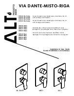 Preview for 1 page of ALT Via Dante Series Installation & Care Manual