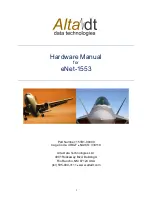 Alta DT eNet-1553 Hardware Manual preview