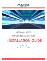 Предварительный просмотр 1 страницы Altai Technologies A8N SERIES Installation Manual