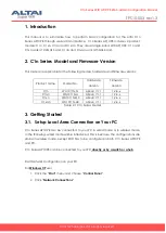 Preview for 8 page of ALTAI C1AN Configuration Manual