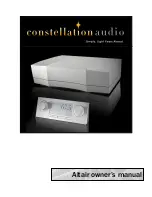 Предварительный просмотр 1 страницы Altair Constellation Audio Owner'S Manual