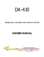 Предварительный просмотр 1 страницы Altair DA-410 Owner'S Manual