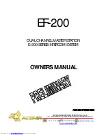 Предварительный просмотр 1 страницы Altair EF-200 Owner'S Manual