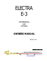 Altair ELECTRA E-3 Owner'S Manual предпросмотр