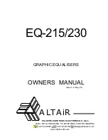 Предварительный просмотр 1 страницы Altair EQ-215 Owner'S Manual