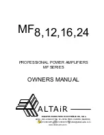 Предварительный просмотр 1 страницы Altair MF12 SERIES Owner'S Manual