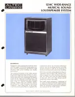 Предварительный просмотр 1 страницы Altec Lansing 1234C SPEAKER SYSTEM Manual