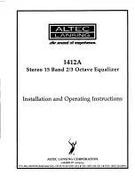 Preview for 5 page of Altec Lansing 1412A SIGNAL PROCESSING Manual