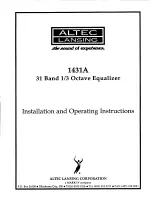 Предварительный просмотр 5 страницы Altec Lansing 1431A SIGNAL PROCESSING Manual