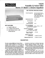 Preview for 1 page of Altec Lansing 1432A SIGNAL PROCESSING Specifications