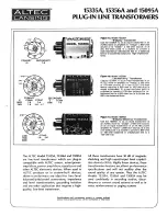 Preview for 1 page of Altec Lansing 15095A TRANSFORMER Manual