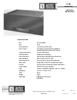 Altec Lansing 1570B Operating Instructions preview