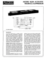 Предварительный просмотр 1 страницы Altec Lansing 1620A SIGNAL PROCESSING Manual
