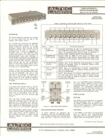 Altec Lansing 1628A SIGNAL PROCESSING Manual предпросмотр