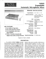 Preview for 1 page of Altec Lansing 1684A SIGNAL PROCESSING Manual