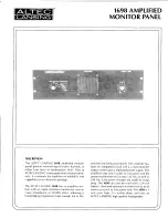 Preview for 1 page of Altec Lansing 1698 SIGNAL PROCESSING Manual