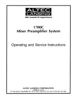 Предварительный просмотр 7 страницы Altec Lansing 1700C SIGNAL PROCESSING Manual