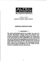 Preview for 19 page of Altec Lansing 1707C MIXER AMPLIFIER Operating And Service Instructions