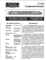 Altec Lansing 1712A SIGNAL PROCESSING Specifications preview
