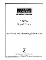 Предварительный просмотр 5 страницы Altec Lansing 1742A SIGNAL PROCESSING Manual