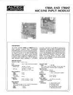 Altec Lansing 1780A 1780AT SIGNAL PROCESSING Manual предпросмотр