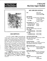 Preview for 1 page of Altec Lansing 1781A Manual