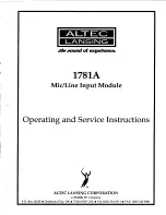 Preview for 3 page of Altec Lansing 1781A Manual