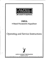 Предварительный просмотр 5 страницы Altec Lansing 1905A SIGNAL PROCESSING Manual