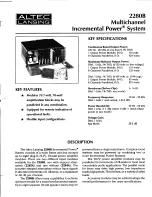 Preview for 1 page of Altec Lansing 2280B POWER AMPLIFIER Manual