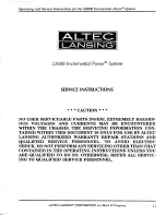 Предварительный просмотр 17 страницы Altec Lansing 2280B POWER AMPLIFIER Manual
