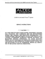 Preview for 17 page of Altec Lansing 2280B POWER AMPLIFIER Manual