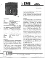 Предварительный просмотр 1 страницы Altec Lansing 260A OI Manual