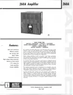 Предварительный просмотр 1 страницы Altec Lansing 260A Datasheet