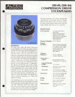 Предварительный просмотр 3 страницы Altec Lansing 288-16K HF DRIVER Manual