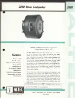 Preview for 1 page of Altec Lansing 288D HF DRIVER Manual