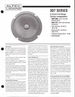 Altec Lansing 307 CEILING SPEAKERS Manual preview