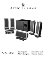 Предварительный просмотр 1 страницы Altec Lansing 3151 User Manual