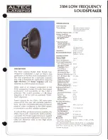 Предварительный просмотр 1 страницы Altec Lansing 3184 LF SPEAKER Manual