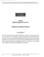 Предварительный просмотр 16 страницы Altec Lansing 4024A SIGNAL PROCESSING Manual