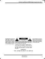 Предварительный просмотр 3 страницы Altec Lansing 4048A SIGNAL PROCESSING Manual