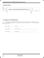 Предварительный просмотр 18 страницы Altec Lansing 4048A SIGNAL PROCESSING Manual