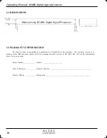 Preview for 18 page of Altec Lansing 4048A SIGNAL PROCESSING Manual